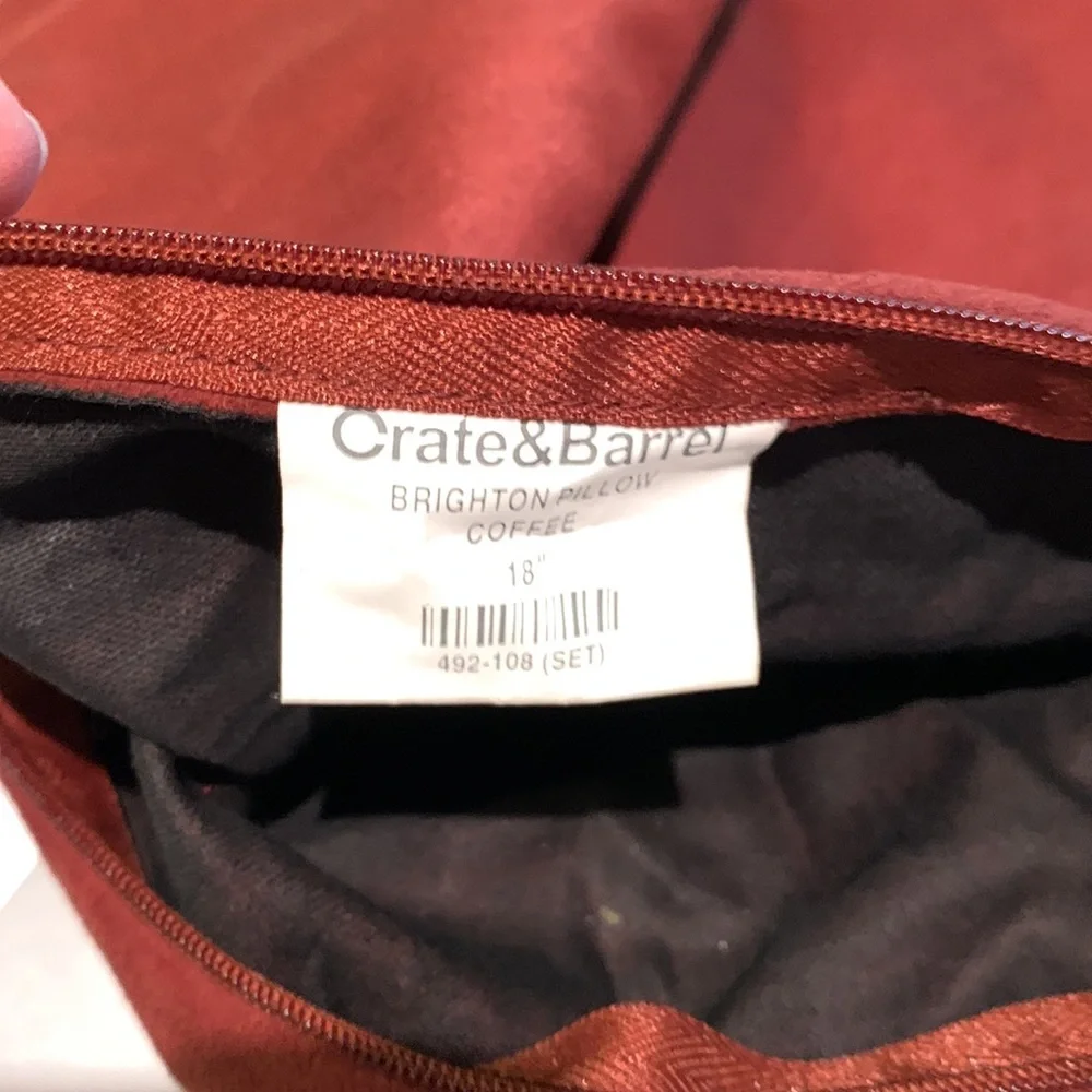 Crate & Barrel Brighton pillow cover 18”